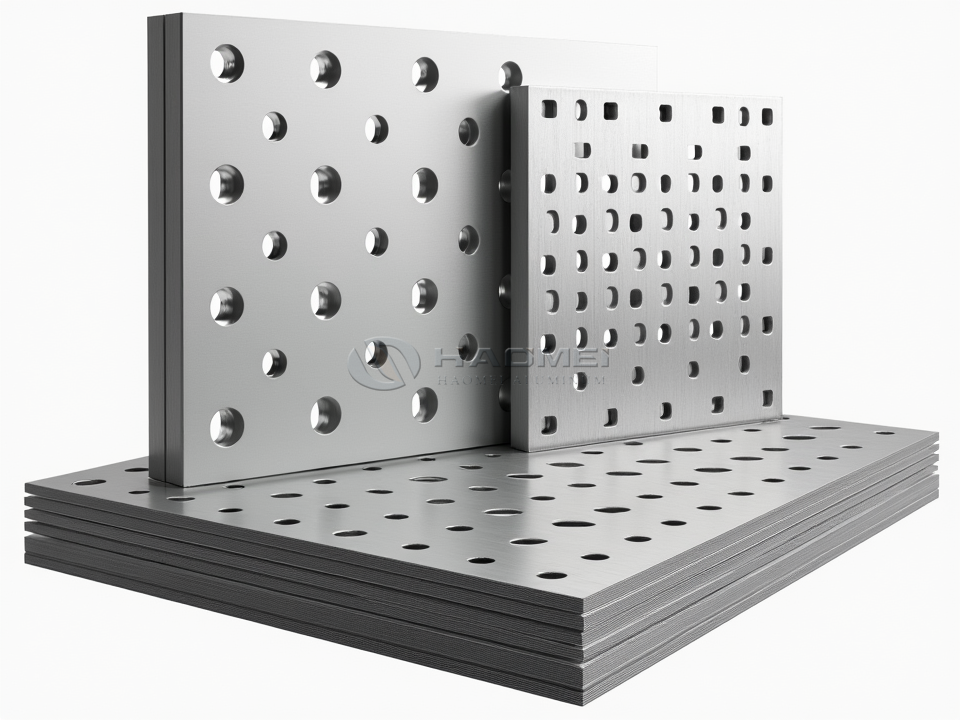 Square Hole Perforated Aluminum Sheet